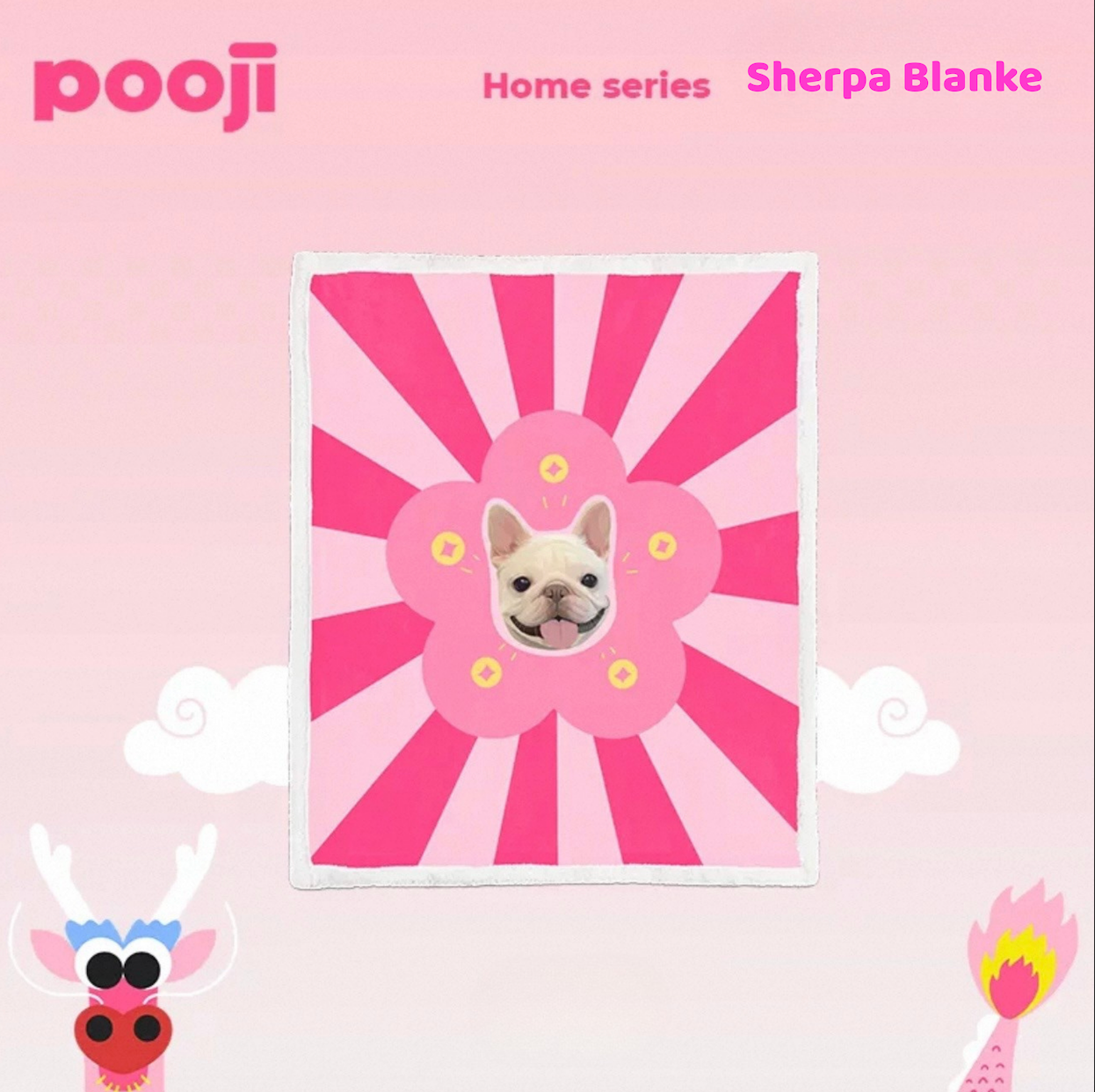 Pooji Custom Flannel Throw Blanket