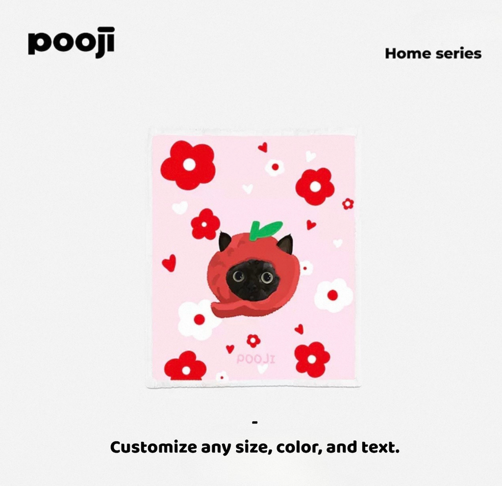 Pooji Custom Flannel Throw Blanket