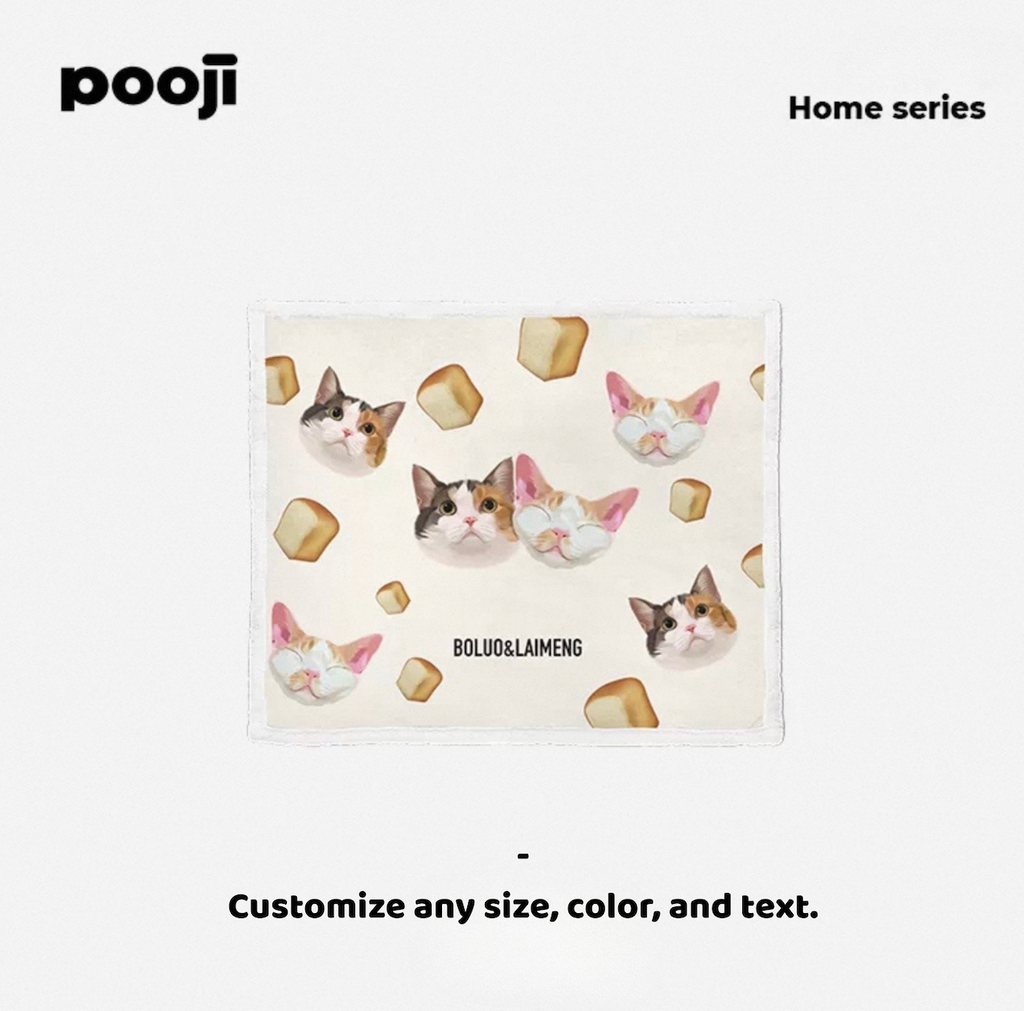 Pooji Custom Flannel Throw Blanket