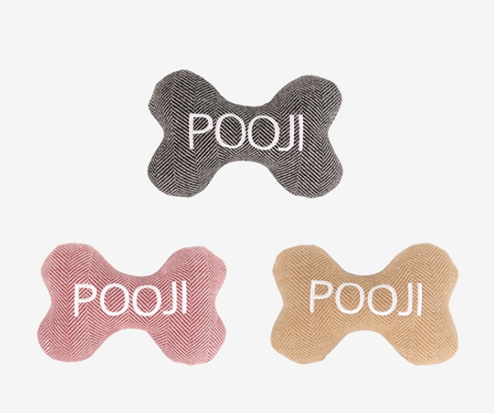 Pooji Custom Embroidered Pet Bone Plush Toy
